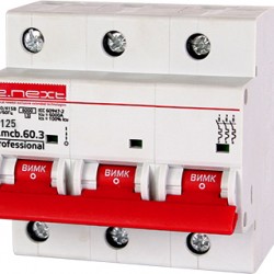 Модульный автоматический выключатель e.mcb.pro.60.3.K 125 3п 125A K 6kA