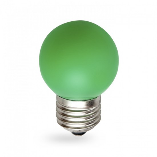 Лампа LB-37 G45 Е27 230V 1W 3000K зеленая