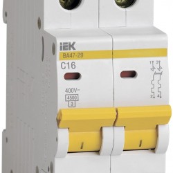 Автоматический выключатель IEK ВА 47-29 2п C 16А 