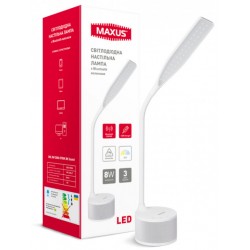 Умная лампа MAXUS DKL 8W (звук, USB, димминг, температура) белая