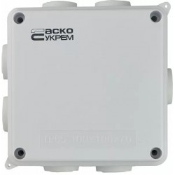 Коробка распределительная АСКО 100х100х70 белая IP65