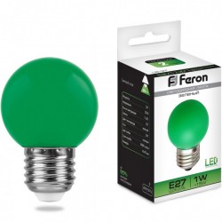 Лампа LB-37 G45 Е27 230V 1W 3000K зеленая