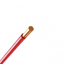 Провод медный одножильный ПВ1 2,5 мм2  красный (монолит)