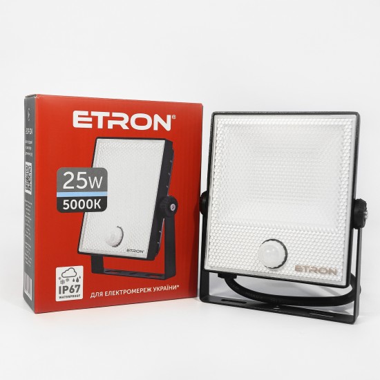 Прожектор LED ETRON Spotlight Power 1-ESP-224 25W 5000K с датчиком движения
