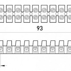 Клеммная колодка делимая, 12 групп e.tc.stand.12.4, 3А