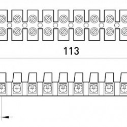 Клеммная колодка делимая, 12 групп e.tc.stand.12.6, 6А